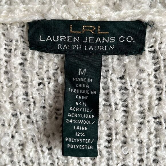 Lauren Ralph Lauren Wool Blend Open Front Cardigan Medium - Picture 4 of 5